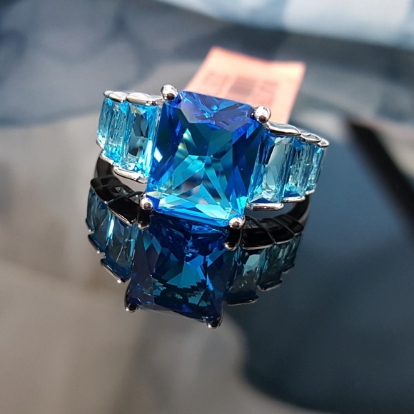 Jewelry - Simulated Caribbean Blue Topaz